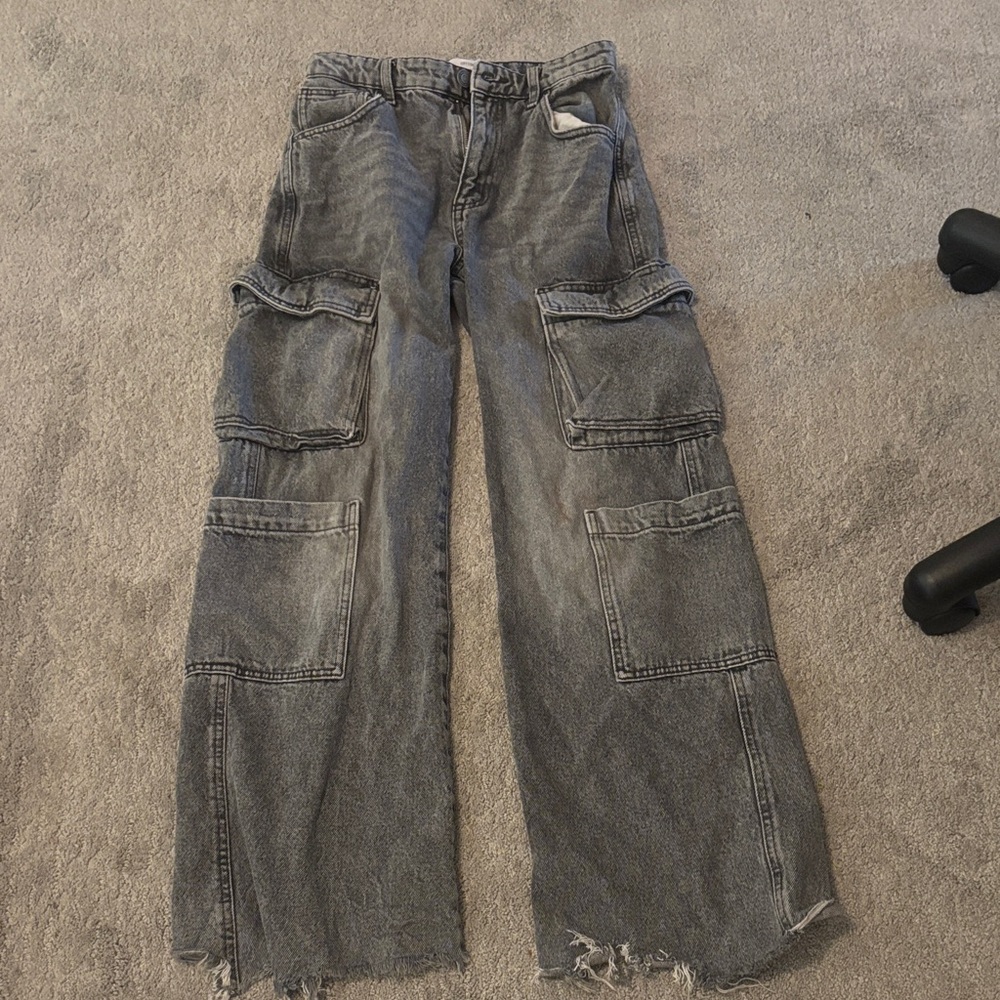 Cotton On Kids Gray Cargo Jeans